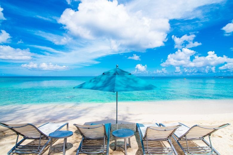 beach, playa, sand, palm tree, beach chairs, loungers, umbrella, seven mile beach, cayman islands, real estate, blue beach, nature, blue island, blue sand, blue umbrella, beach chairs, cayman islands, cayman islands, cayman islands, cayman islands, cayman islands, real estate